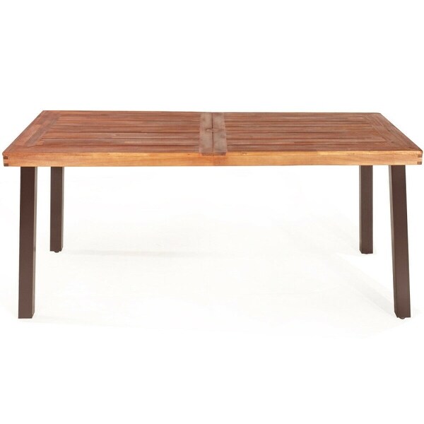 Rectangular Acacia Wood Rustic Dining Furniture Table