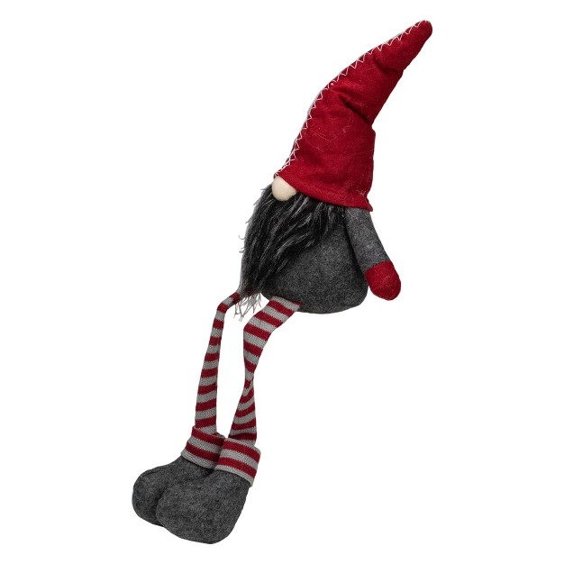 Red And Gray Sitting Christmas Gnome Decoration