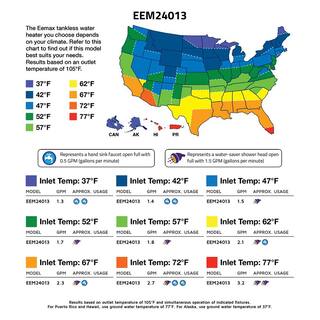 Eemax EEM24013 Tankless Electric Water Heater 13 kW 240 V EEM24013