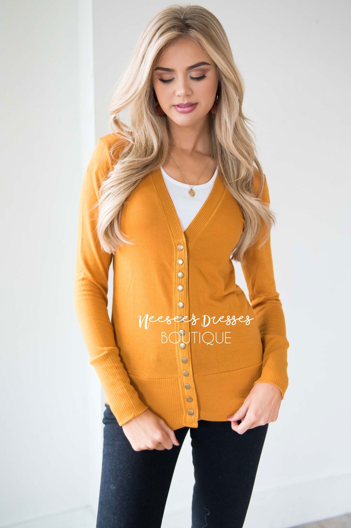 Snap Up Button Cardigan