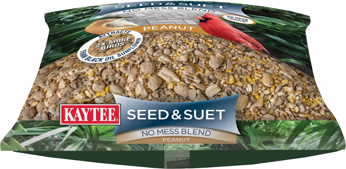 Kaytee Seed and Suet No Mess Peanut Wild Bird Food， 10-lb bag