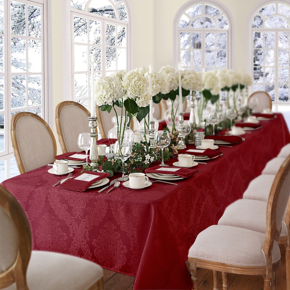 Elrene Barcelona Damask Elegant Fabric Tablecloth