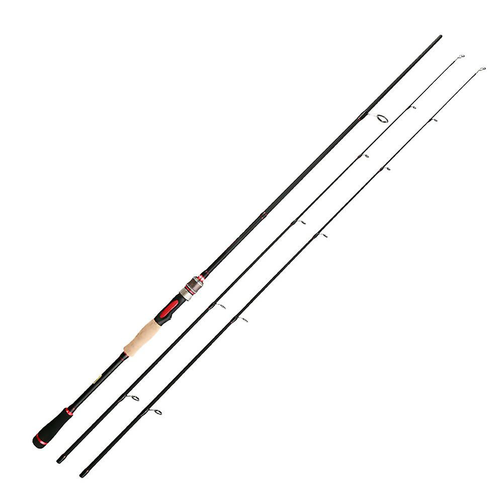 Carbon Fishing Rod M + ML 2 Tips Spinning Casting Rod Fishing Tackle (Straight Handle 2.1m)