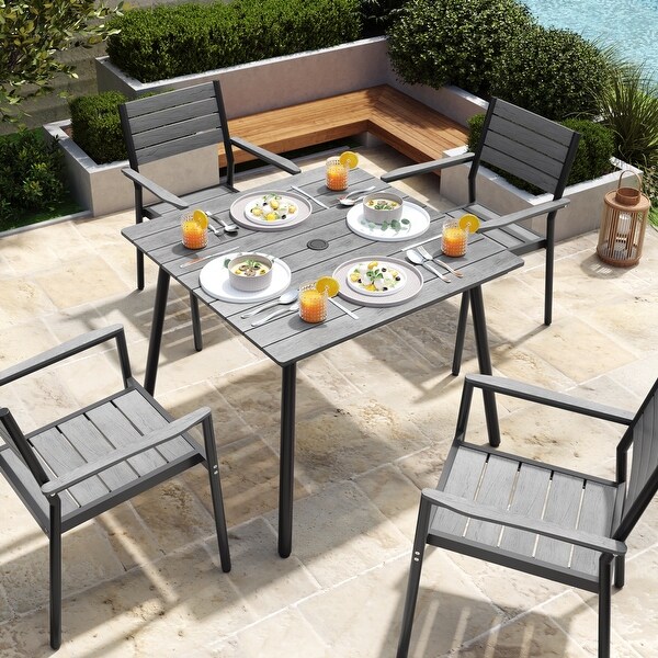 VredHom Outdoor Patio Aluminum Dining Table