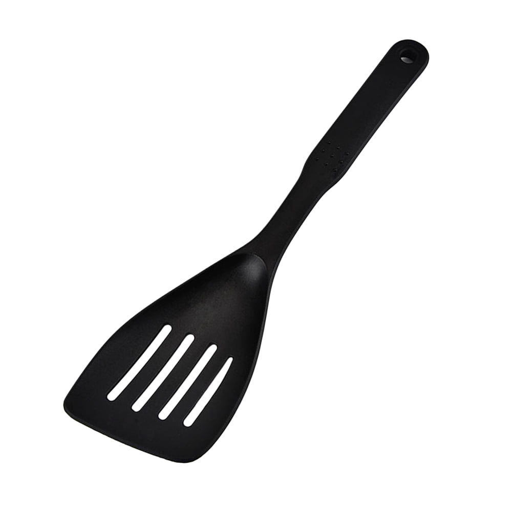 1 PC Heat Resistant Special Cooking Shovel Non-stick Plastic Nylon 4-hole Drain Spade Shovel (Black)