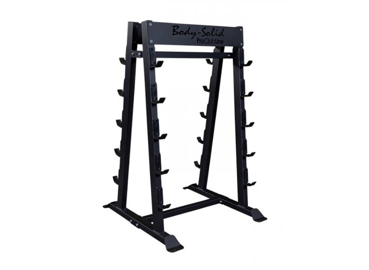 Body-Solid Pro Clubline Black Fixed Weight Barbell Rack