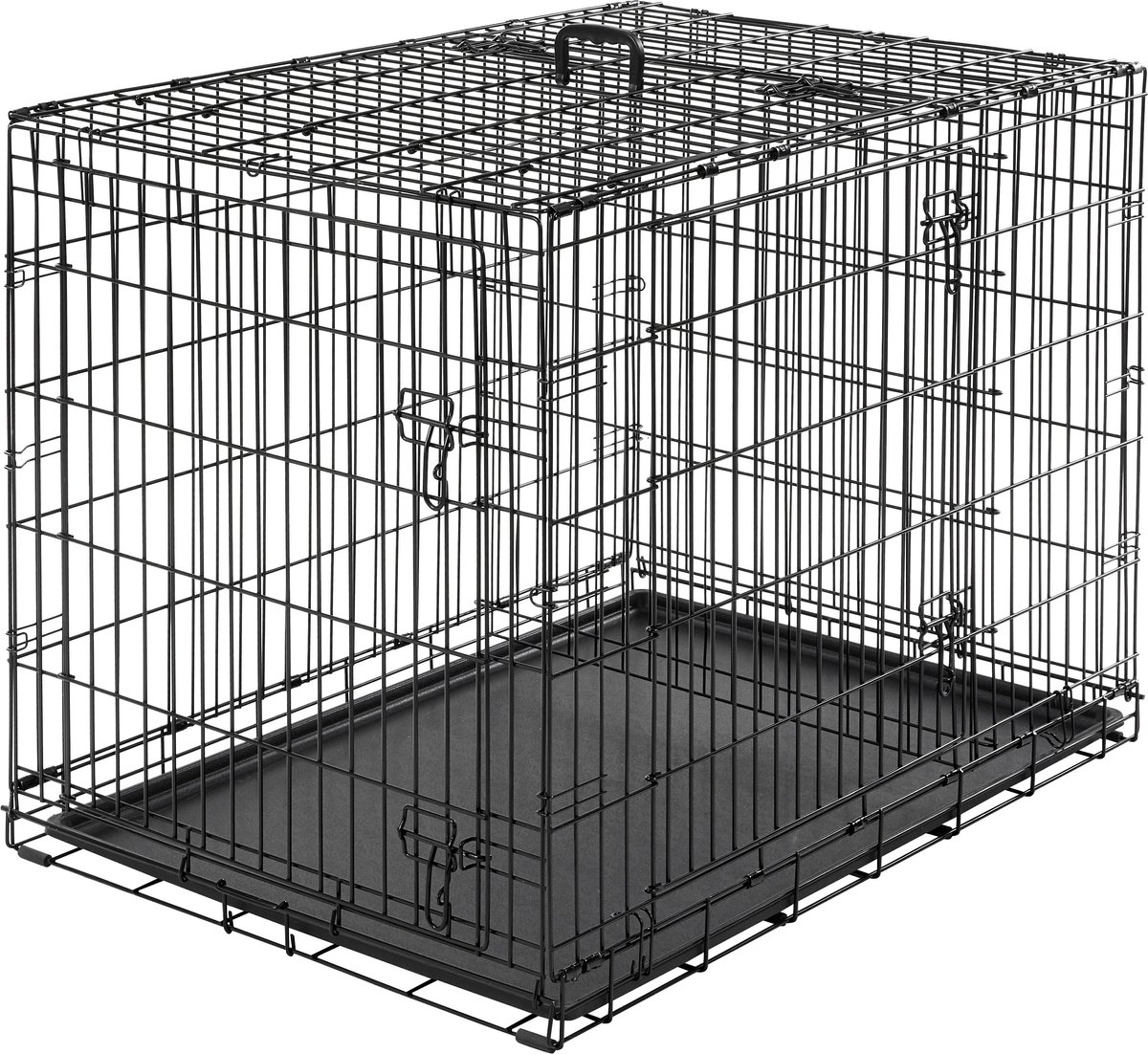 Frisco Heavy Duty All-in-1 Multi-Stage 3 Door Collapsible Wire Dog Crate