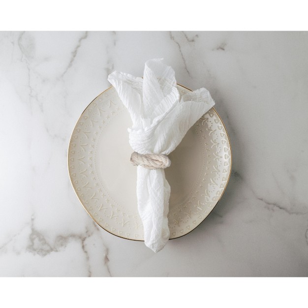 C amp f Home White Nautical Rope Napkin Ring Set Of 4