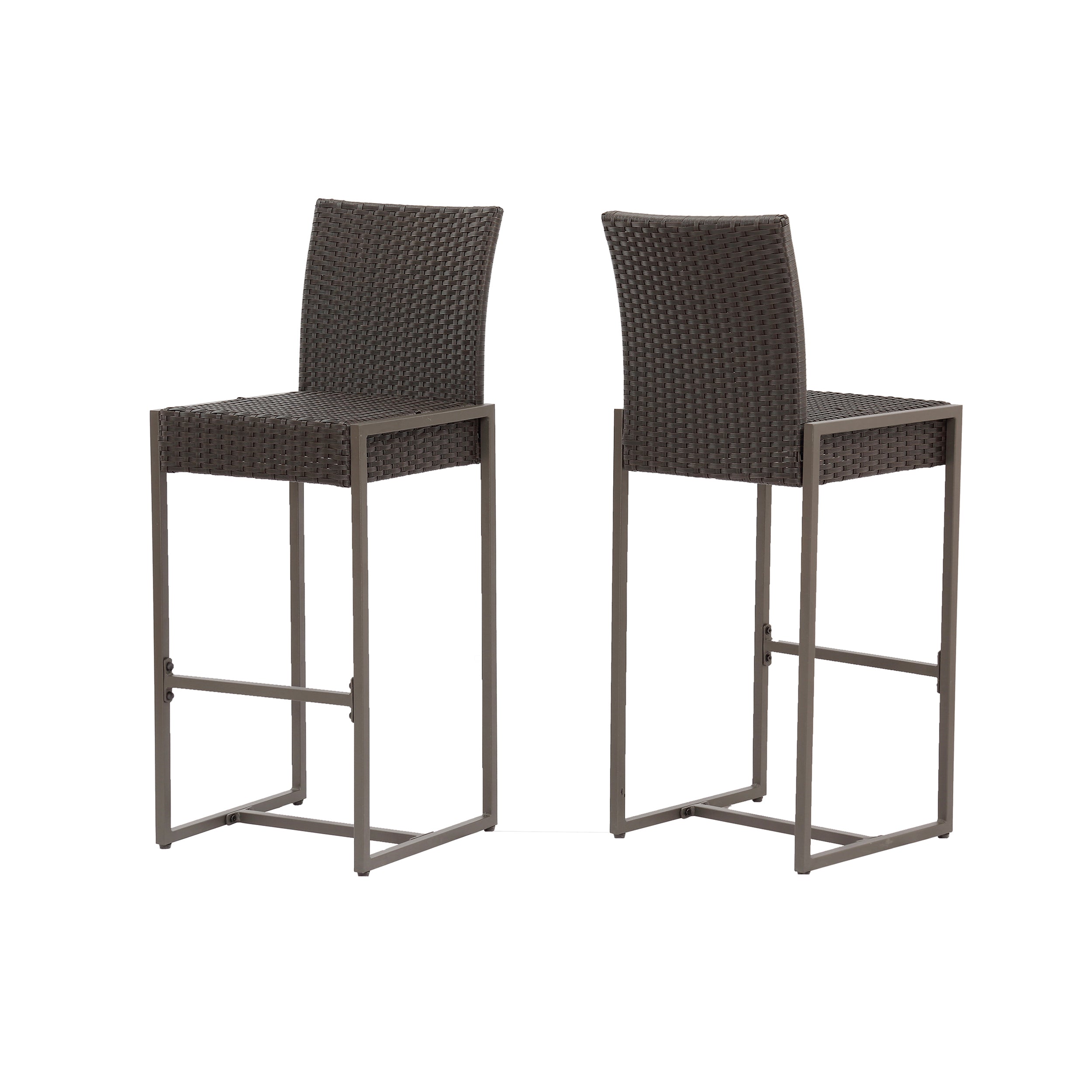 Kelly Outdoor Wicker 30-Inch Barstools