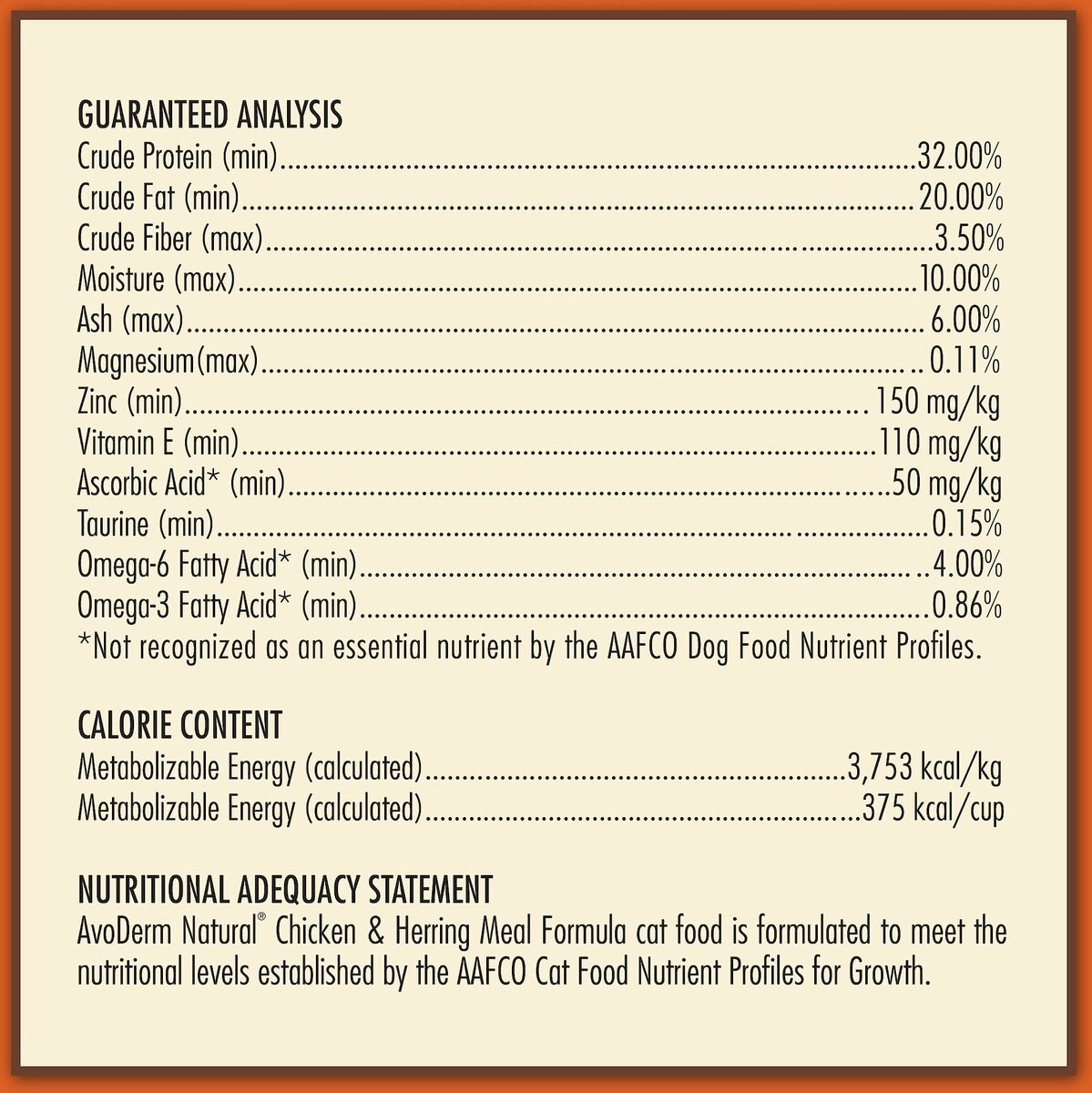 AvoDerm Natural Kitten Chicken and Herring Meal Formula Dry Cat Food