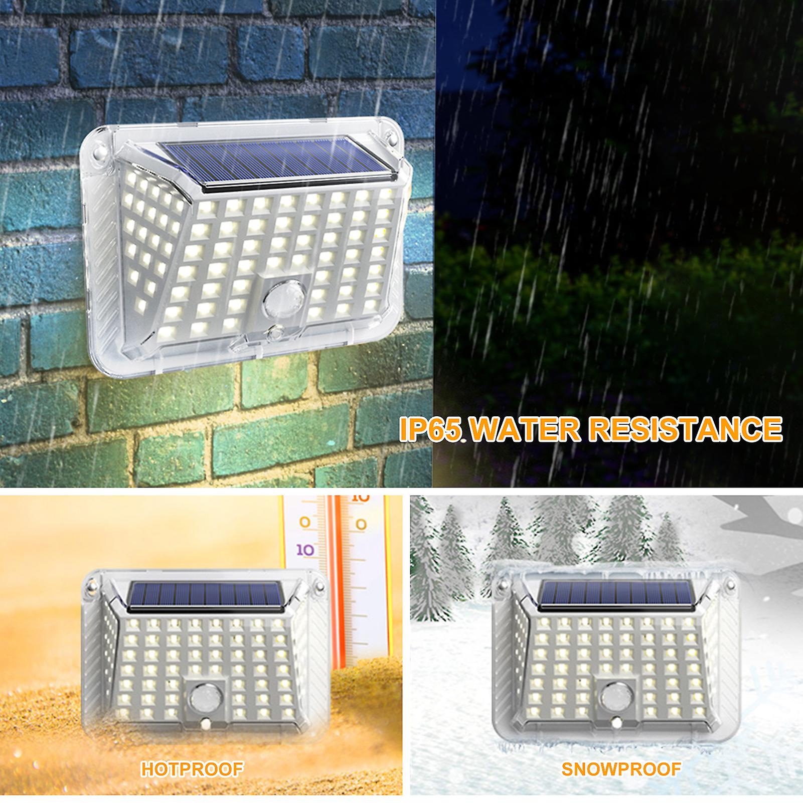 90 Leds Solar Powered Energy Light Outdoor Lamp Wall Street Fence Lights 3 Lighting Modes Sensitive Light Control/ Pir Motion Inductor Human Motion De