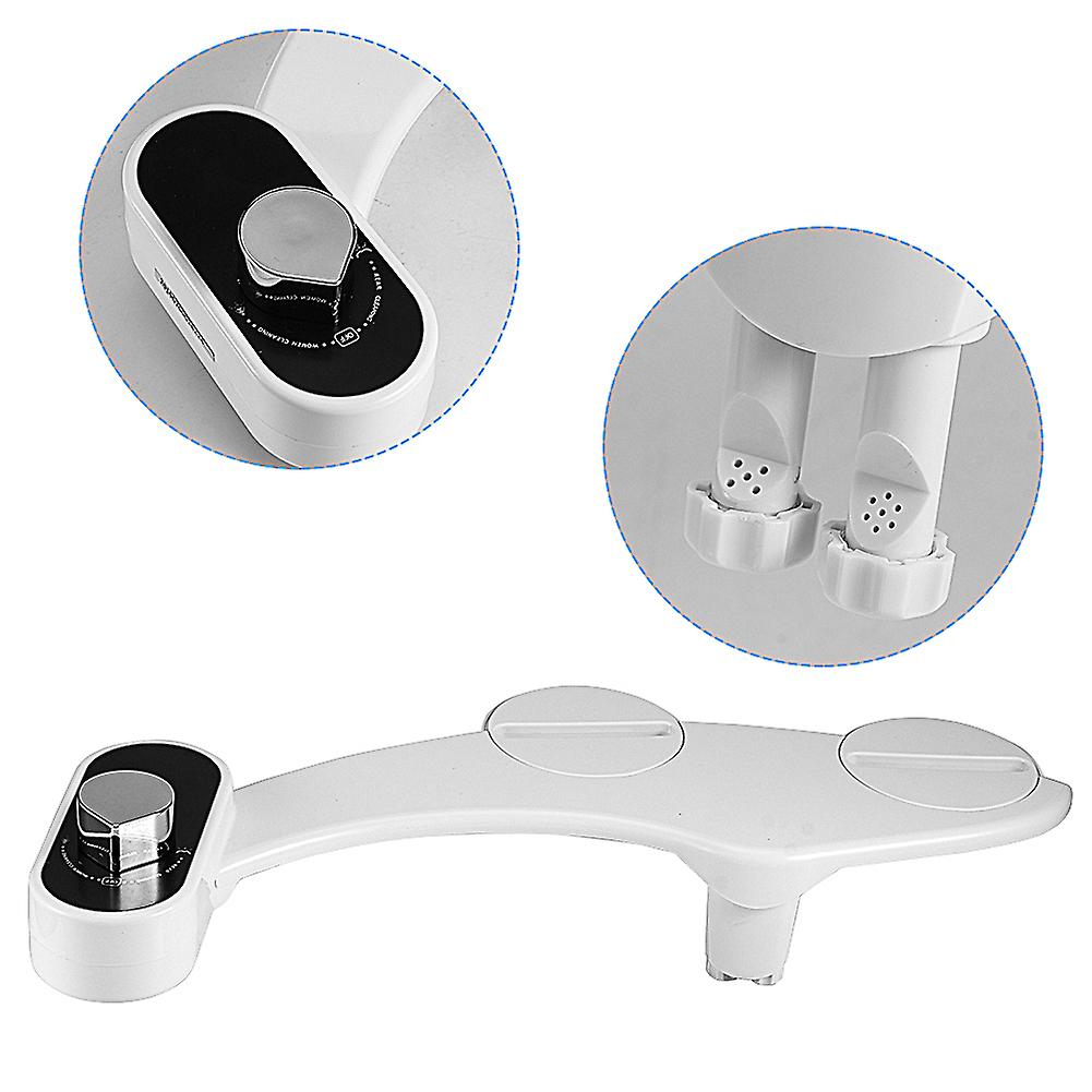 Dual Nozzle Single Cold Water Toilet Bidet Sprayer Nonelectric Toilet Attachment For Bathroom(eu (3/8) )