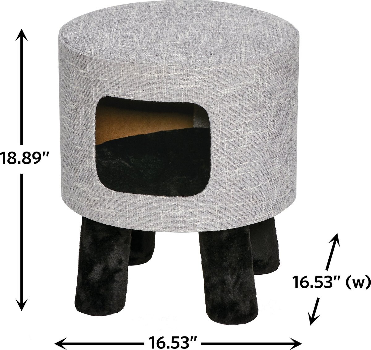 MidWest 1-Story Feline Nuvo Stella Cat Condo， Silver