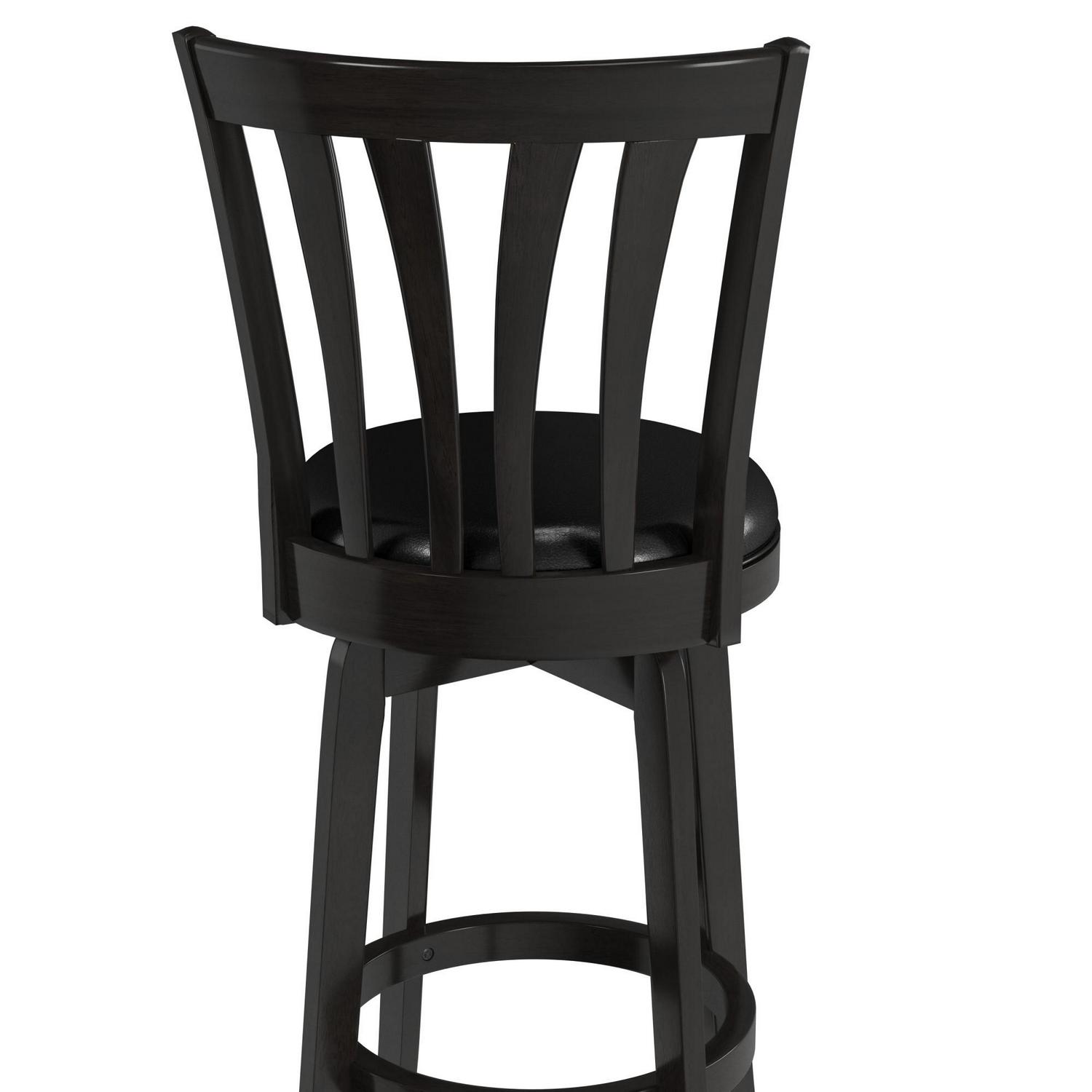 Hillsdale Furniture Savana 295  Wood Upholstered Bar Height Swivel Stool Black  Crowdfused