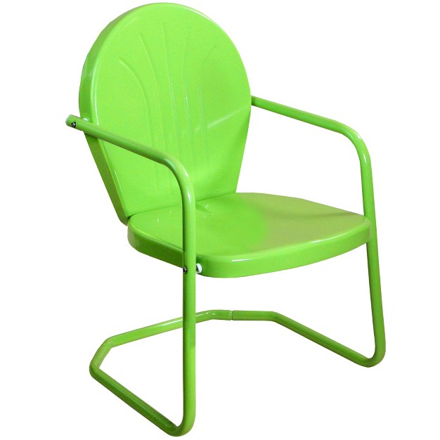 Northlight 34 inch Outdoor Retro Tulip Armchair Lime Green