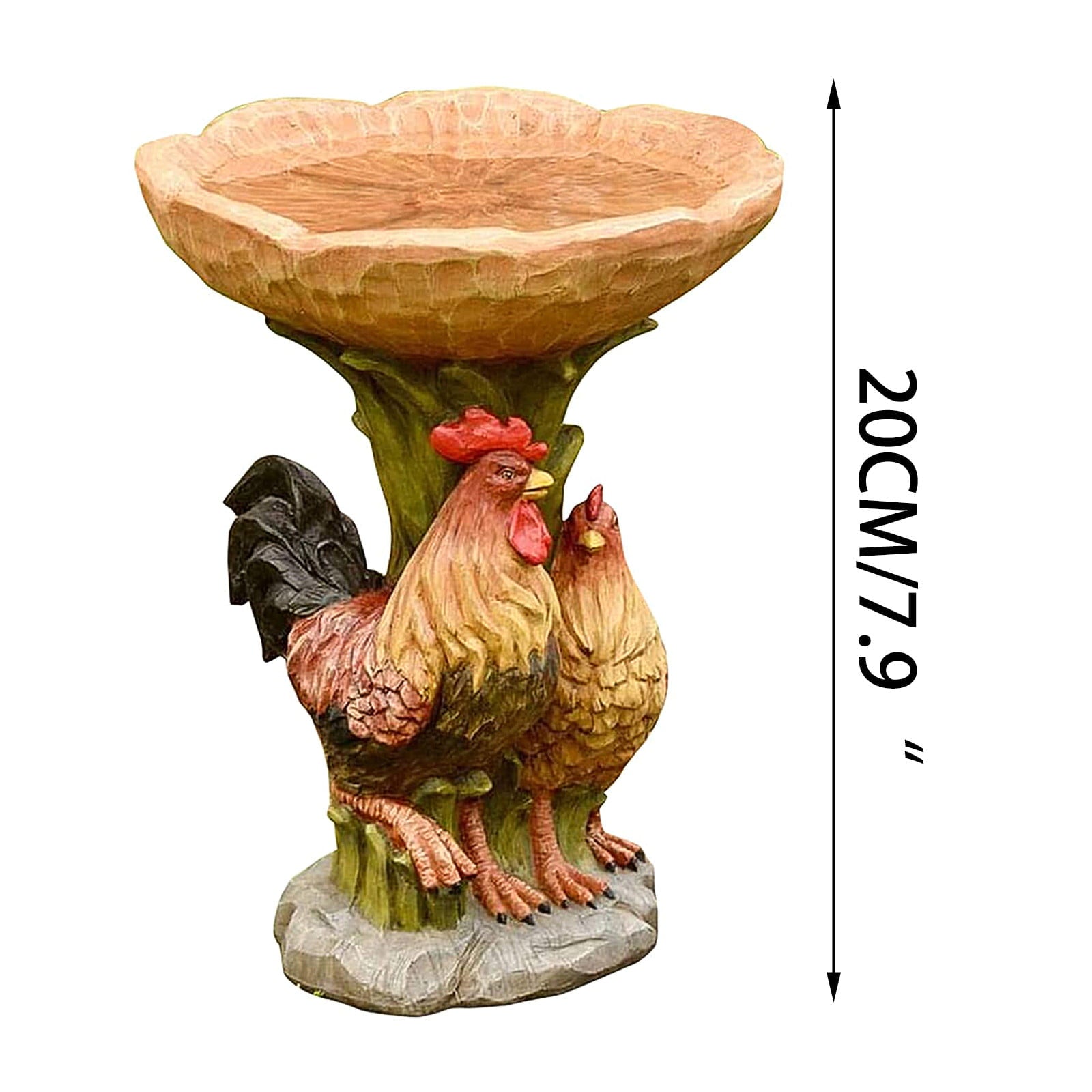 Summer Clearance Cafuvv Beautiful Sunflower Bird Bath Brown Pedestal Handmade For Outdoor