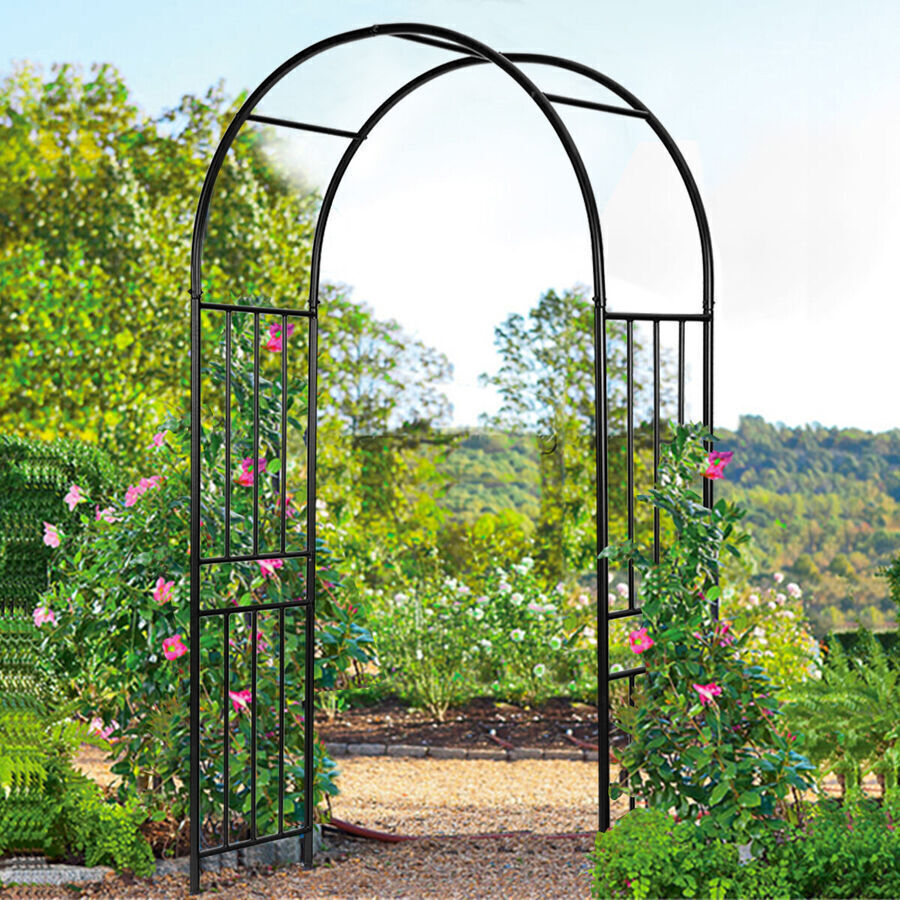 7.2ft Garden Arch Steel Arbor Wedding Garden Decor Climbing Plants