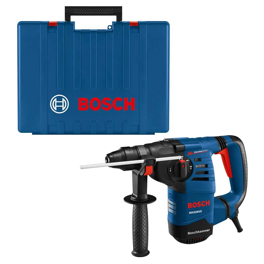 Bosch 8 Amp 1-1/8 in. Corded Variable Speed SDS-Plus Concrete/Masonry Rotary Hammer Drill with Depth Gauge and Carrying Case RH328VC