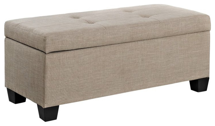 Picket House Furnishings Everett 3 Piece Ottoman Set in Natural   Transitional   Footstools And Ottomans   by Homesquare  Houzz