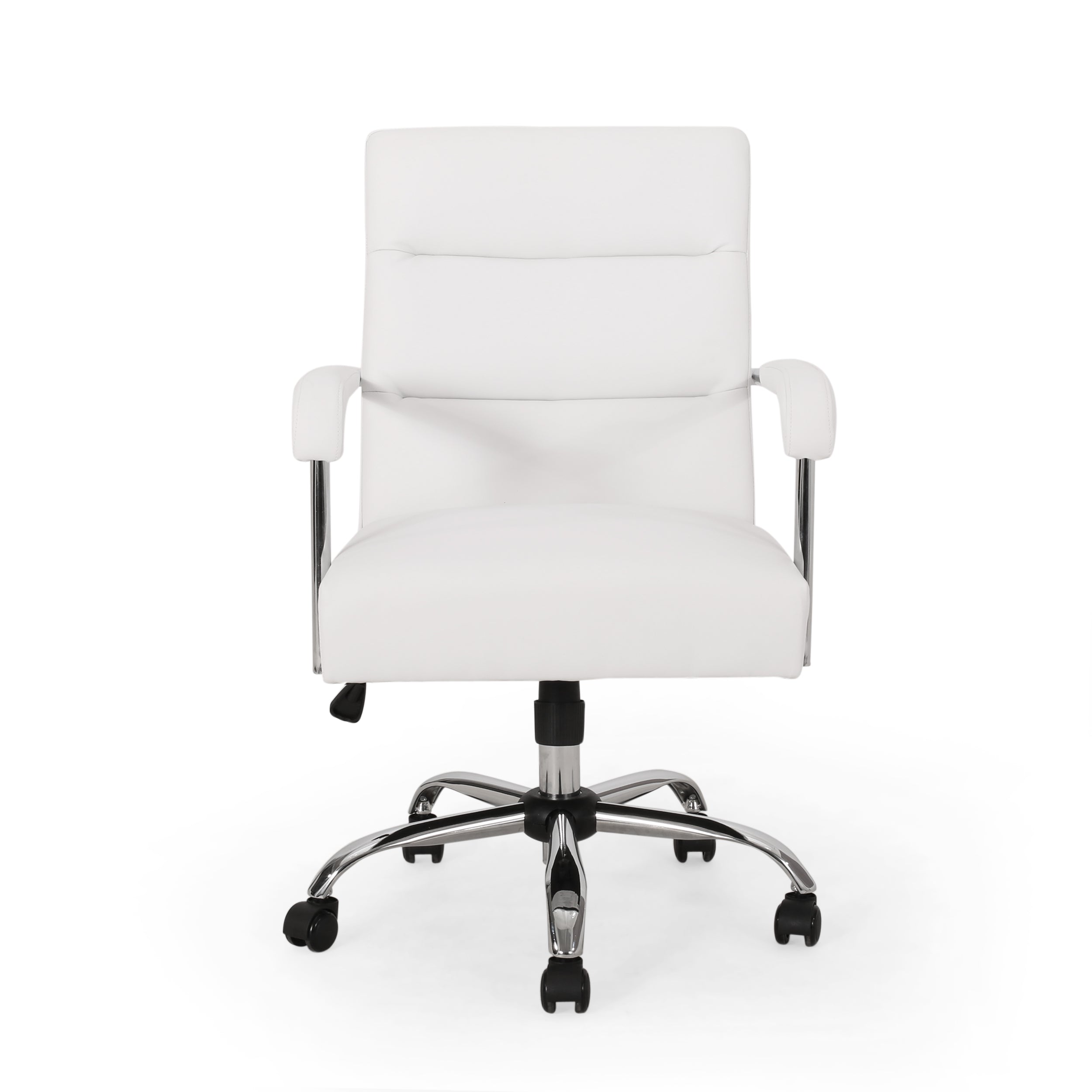 Elke Modern Channel Stitched Swivel Office Lift Chair