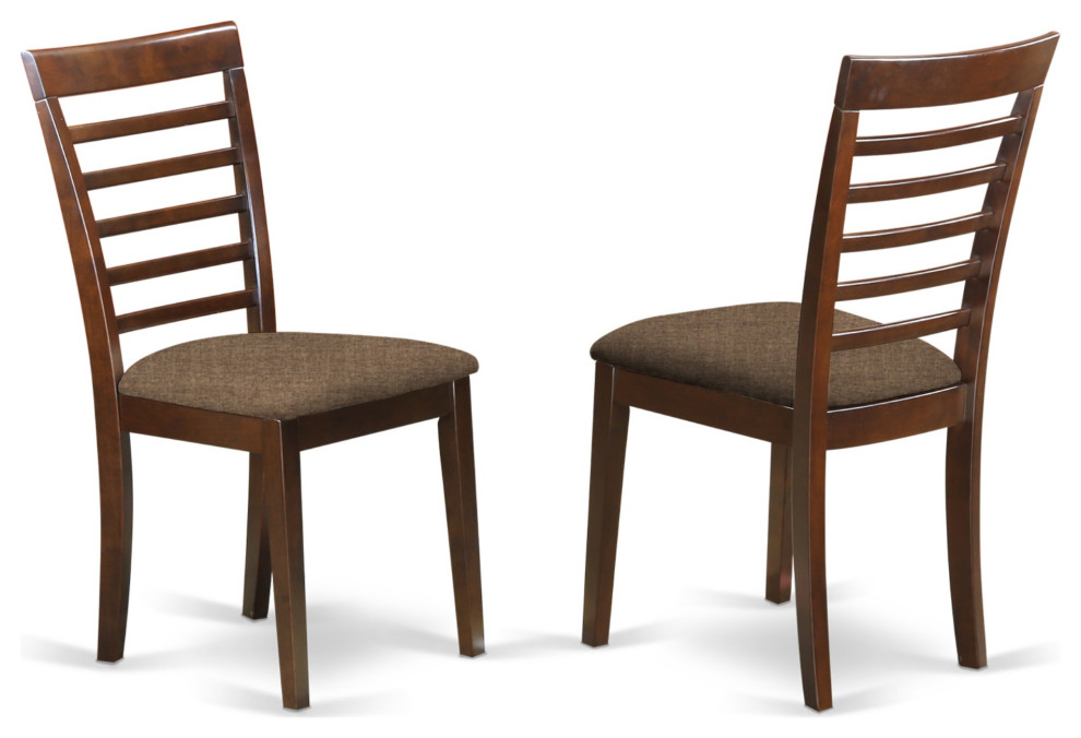 Set of 2 Milan Kitchen Chair  Mahogany Finish   Transitional   Dining Chairs   by Kolibri Decor  Houzz