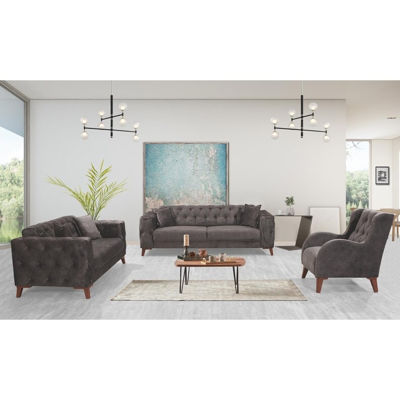 Valinto Modern One Sofa One Love Seat One Chair Living Room Set