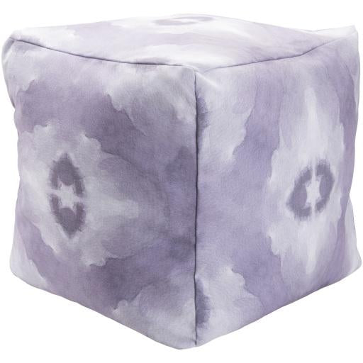 Surya Poufs Polyester pouf in Dark Purple and Lavender color