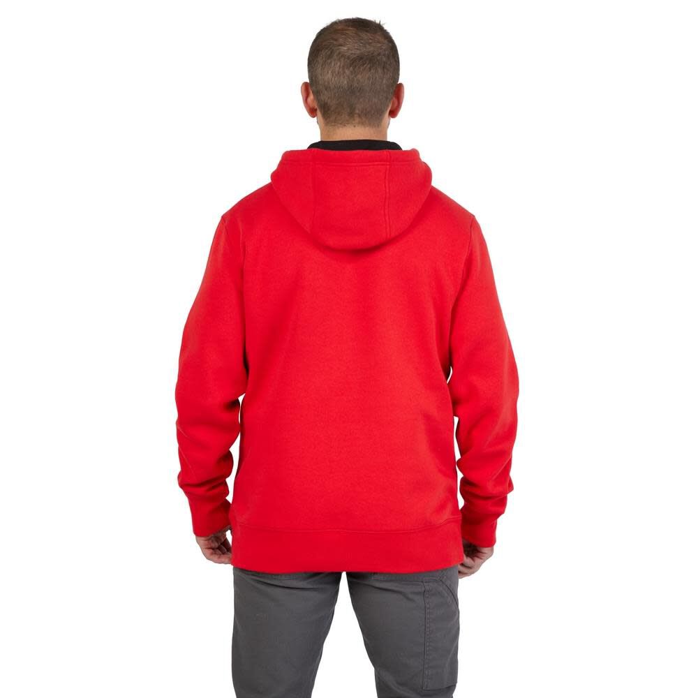 MW Midweight Pullover Hoodie Big Logo Red 352RM910 from MW