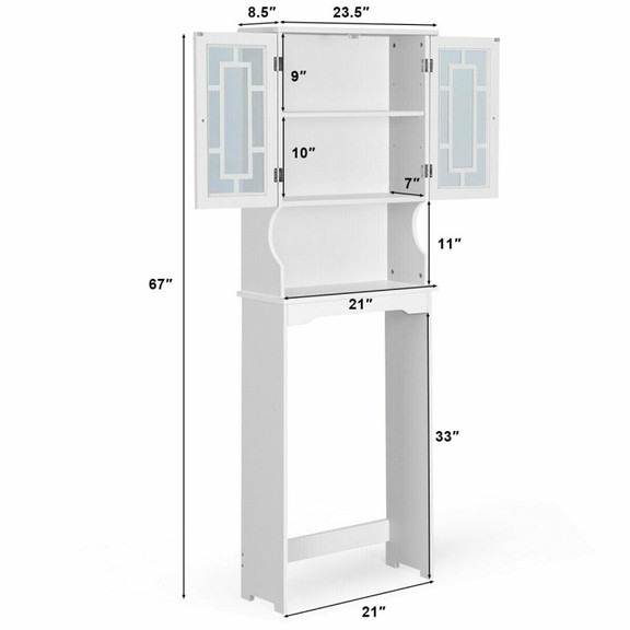 Costway 91743028 Bathroom Spacesaver Over the Toil...