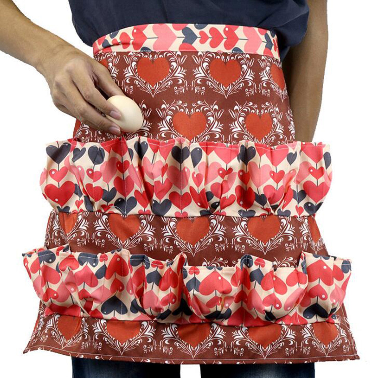 Pompotops Collecting Apron Pockets Holds Chicken Farm Home Apron