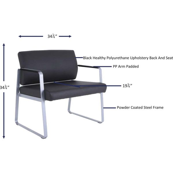 Lorell Healthcare Seating Bariatric Guest Chair