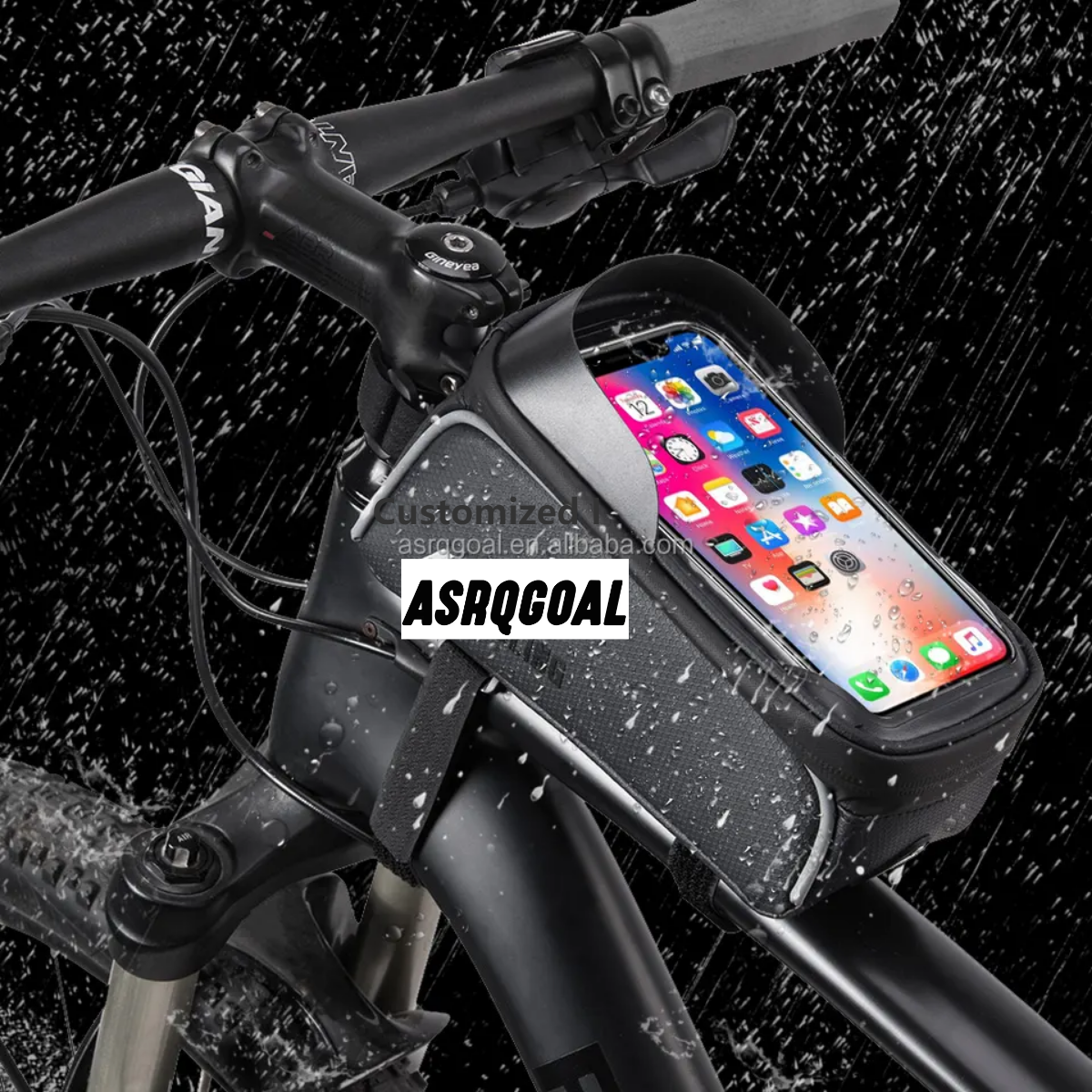 ASRQGOAL Bike Handlebar Bag Waterproof Bicycle Handlebar Bag Frame Bag Pannier