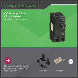 Square D QO 90 Amp 2-Pole Circuit Breaker QO290CP