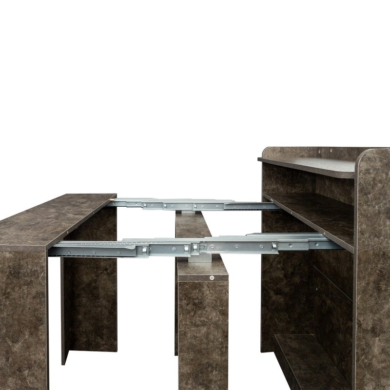 Modern Extendable Dining Table with Storage/Kitchen Storage Cabinet with Door