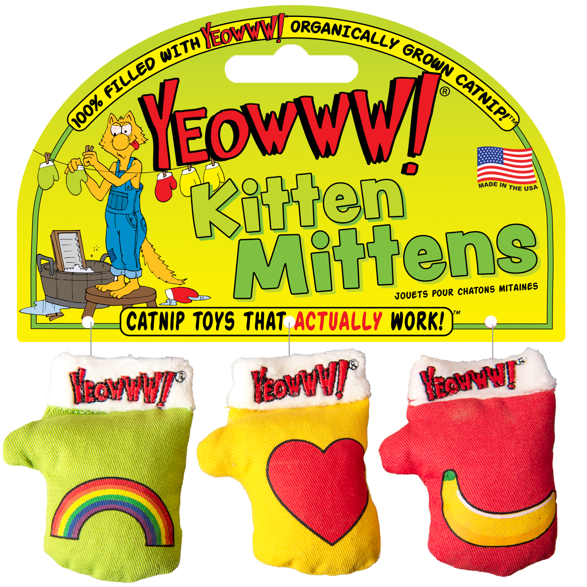 Yeowww! Kitten Mittens Catnip Cat Toys