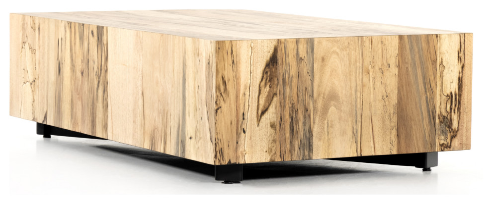 Hudson Rectangle Coffee Table  Spalted   Industrial   Coffee Tables   by Four Hands  Houzz