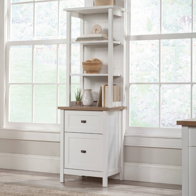 Cottage Road Storage Cabinet With Drawers White Sauder