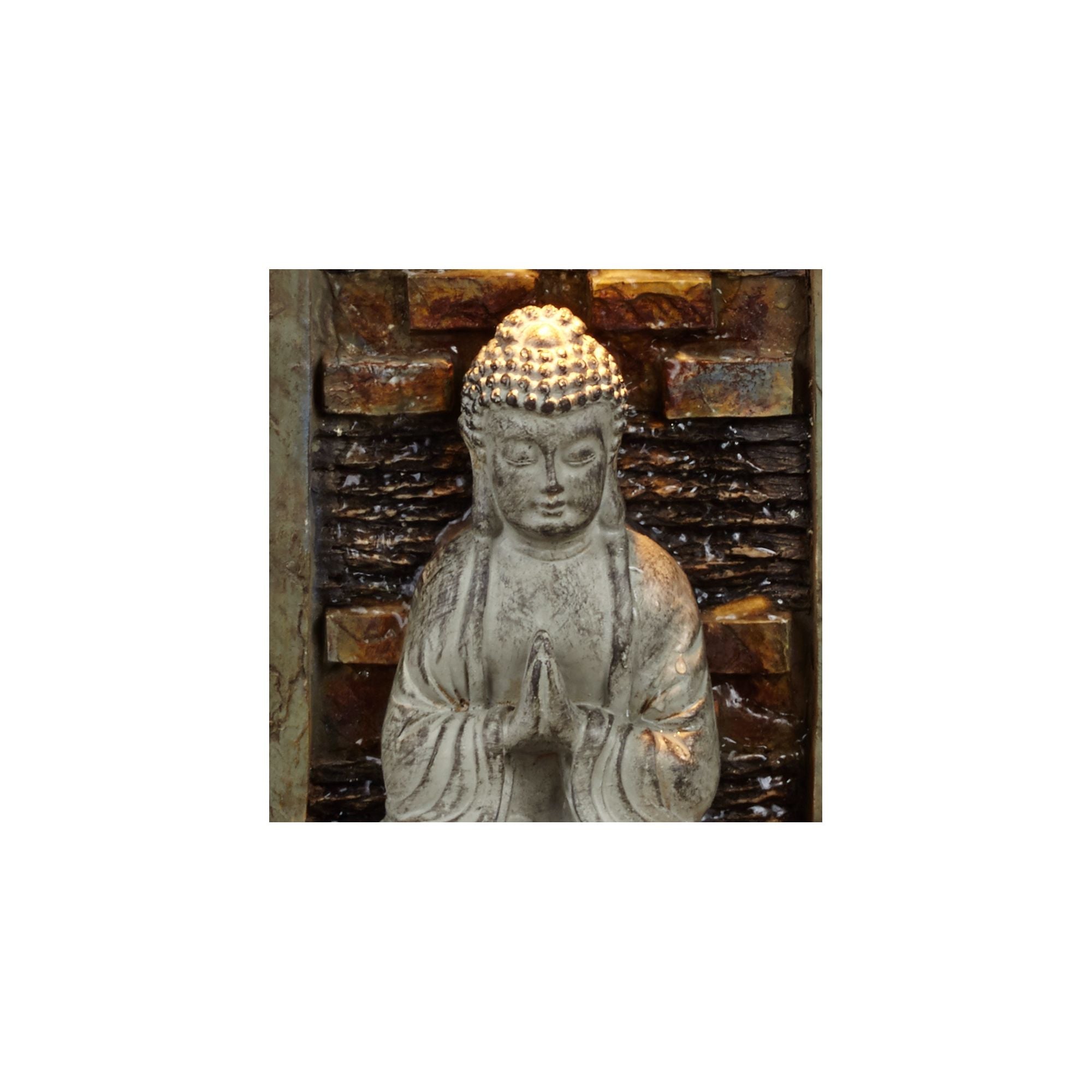 John Timberland Zen Buddha Tabletop Water Fountain 11 1/2