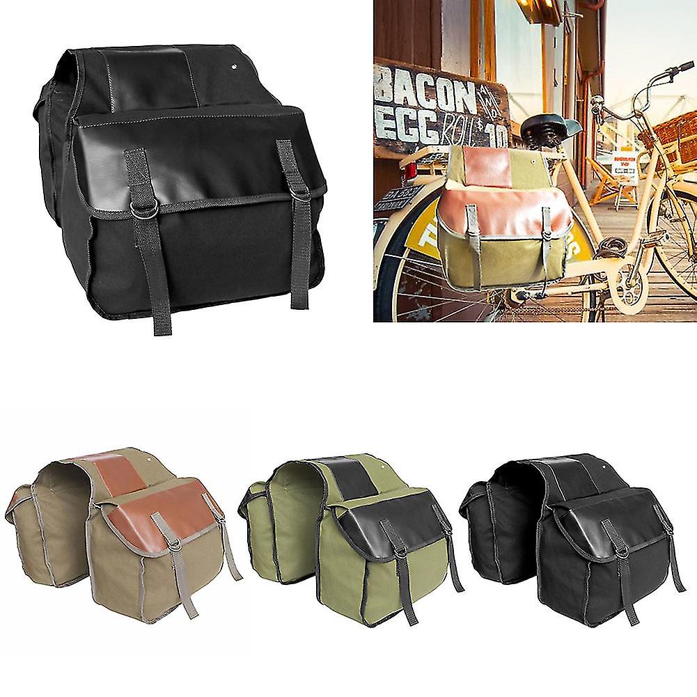 Blue Portable Canvas Motorcycle Storage Luggage Bag