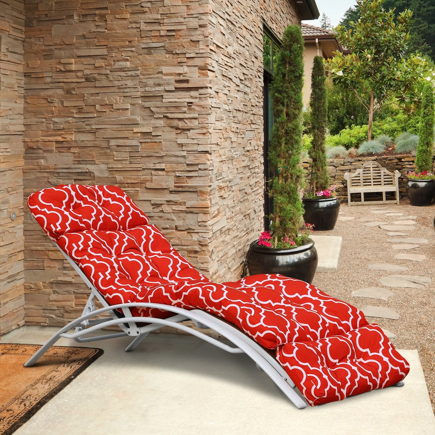 Aoodor Patio Furniture Pool Chair Cushion