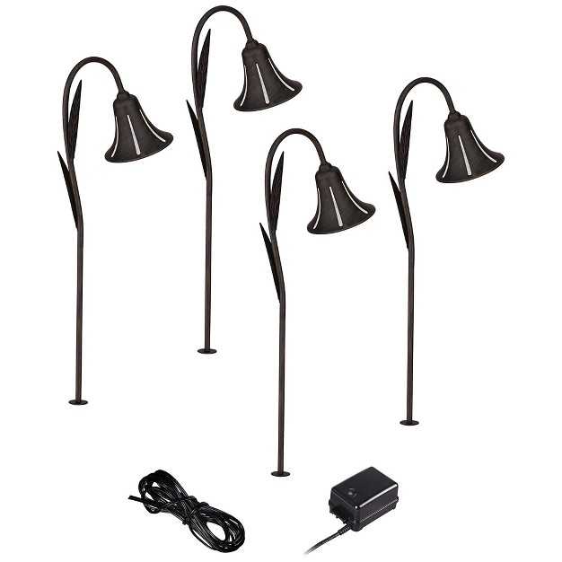 John Timberland Tulip Style 6 piece Led Landscape Light Set