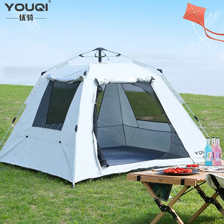 YOUQI Outdoor Waterproof 1 2 person Hiking Portable Beach Folding Automatic Popup Instant Camping Tent