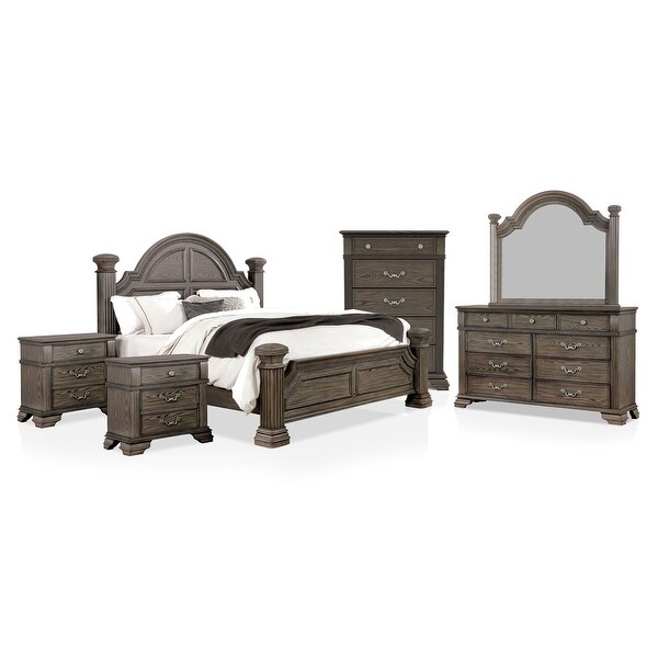 Stroh Traditional 6-Piece Bedroom Set with USB by Furniture of America - - 37051268