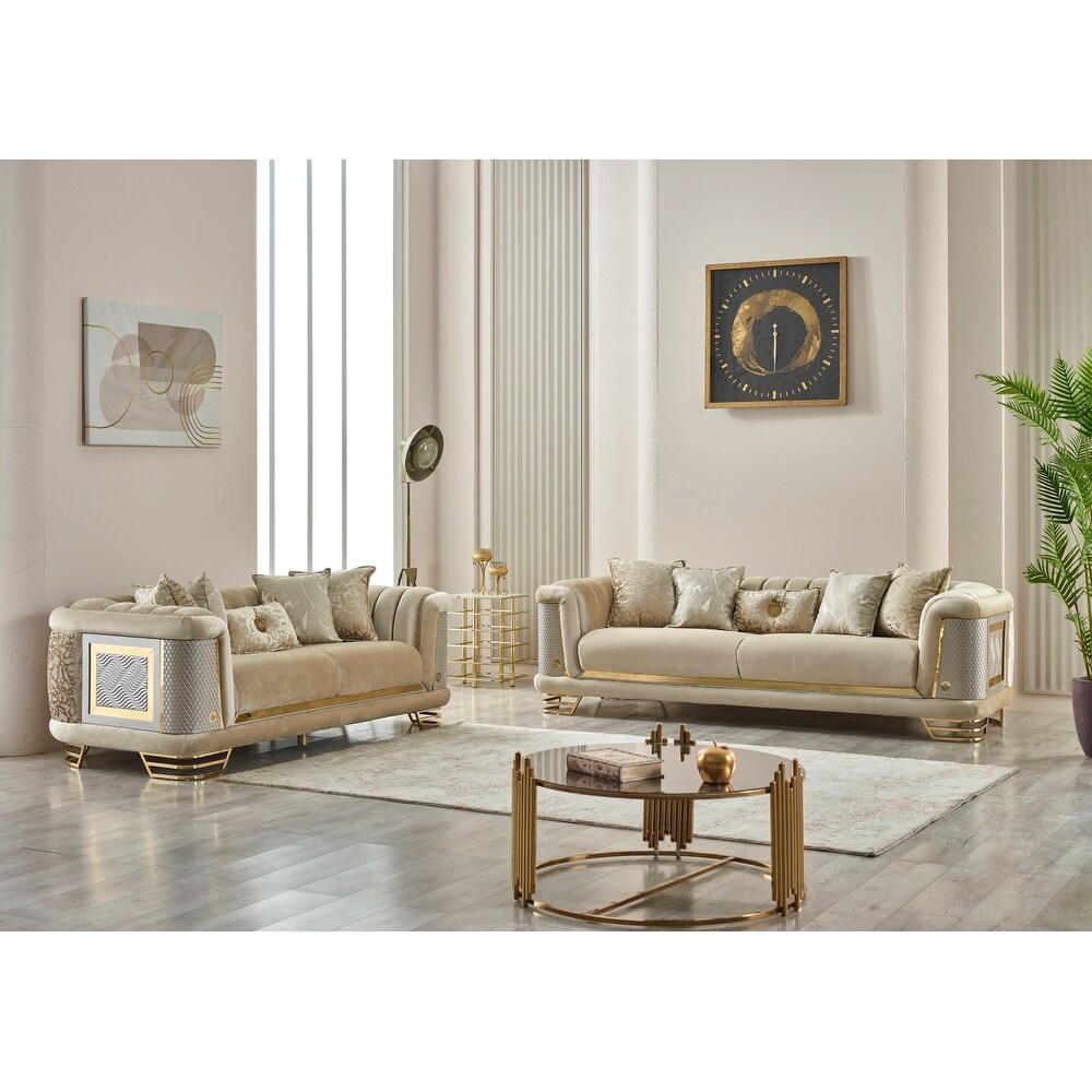 Romans 2 Pieces Living Room Sets 1 Sofa 1 Loveseat