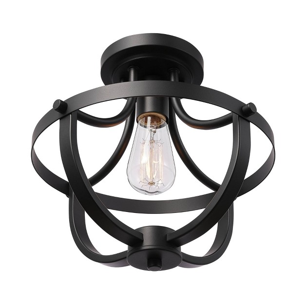 Stellan 1 light Matte Black Flush Mount Ceiling Light Globe Electric