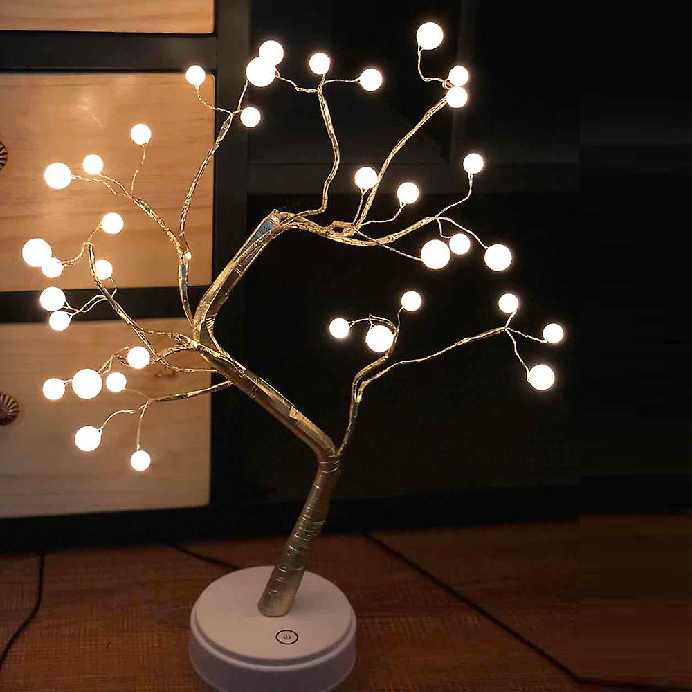 2 Impetus Offer Mode Energy Saving Home Decoration 36 Pearl Bulbs Emulational Tree-shaped Bonsai Light With Warm White Color No.262533