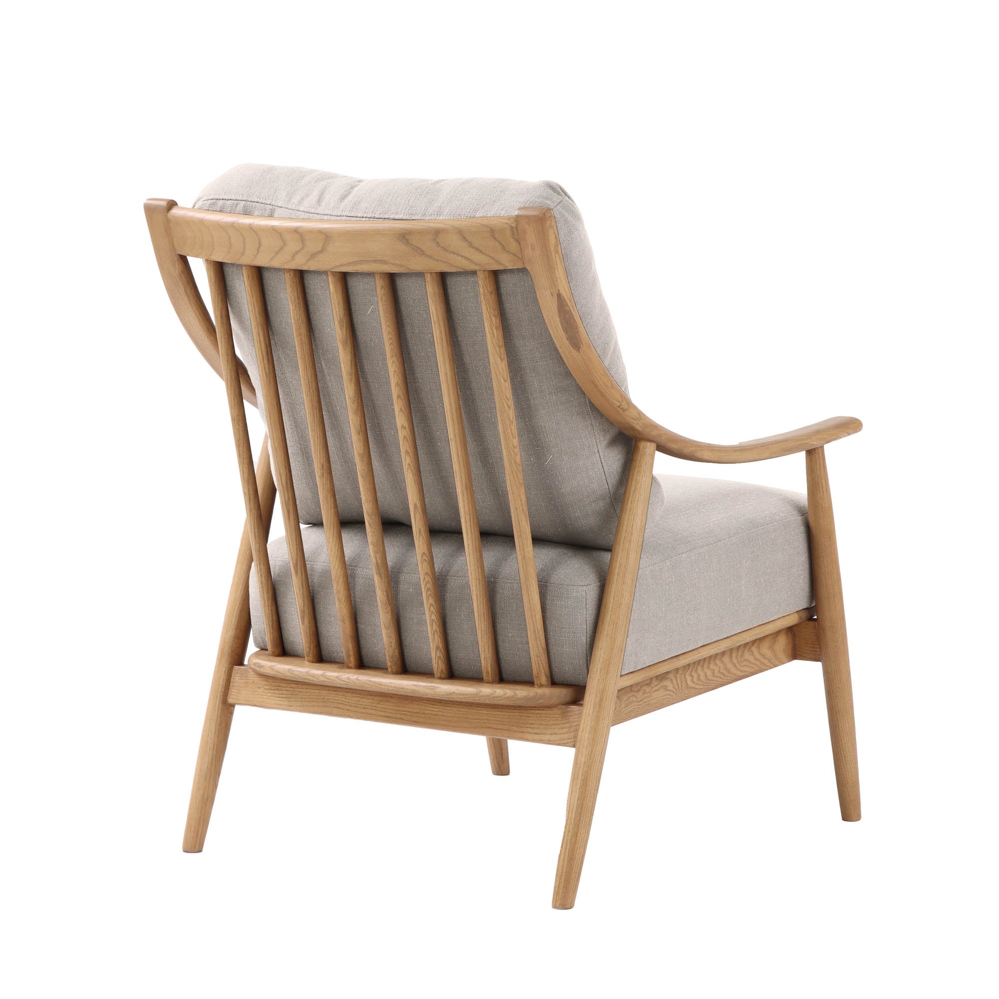 Kinsley Club Chair - Light Linen Cushions / Natural Frame