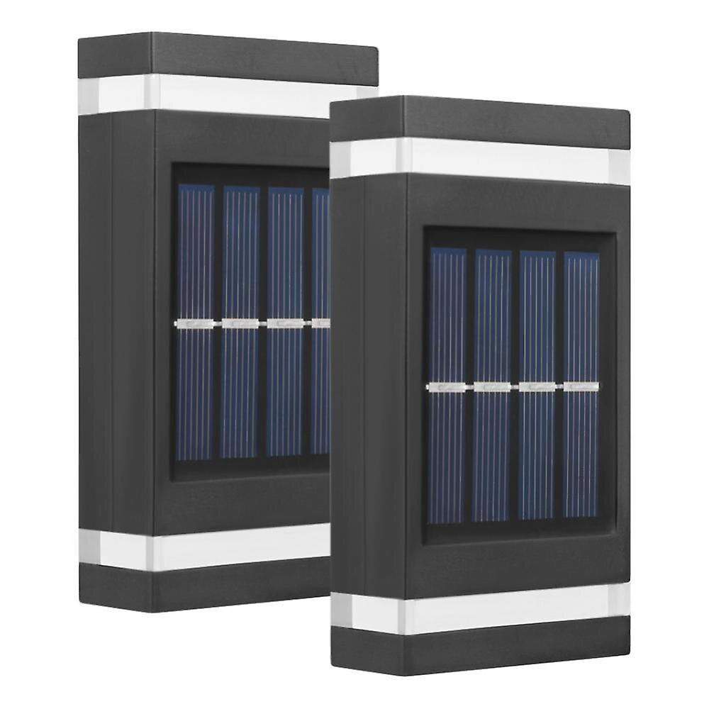 6 Led Solar Wall Lamp Outdoor Waterproof Up And Down Luminous Lighting Garden Decoration Solar