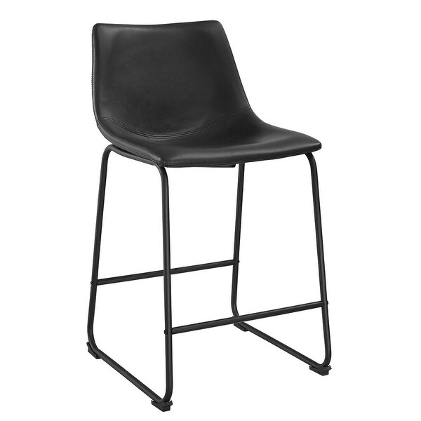 Bar Stool， Black， Set of 2