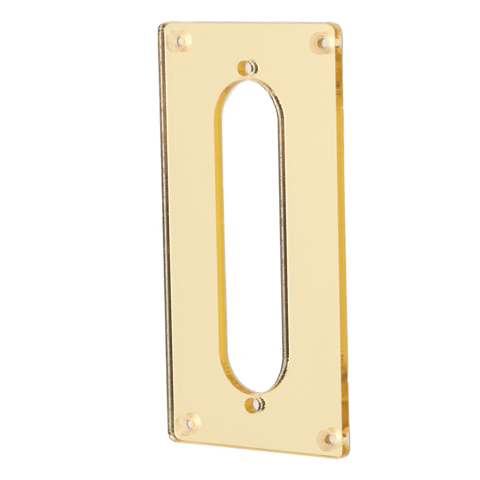 Pickup Mounting Frame Acrylic Golden Mirror Cover Replacement With Hole For Electric Guitar